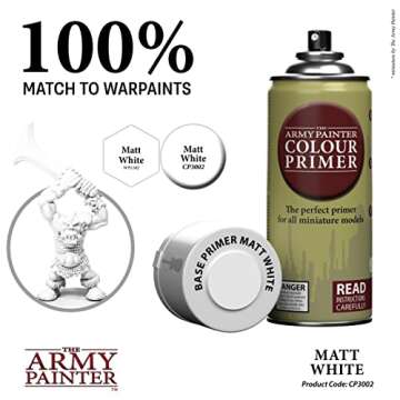Premium Matt White Primer Spray Paint for Miniatures
