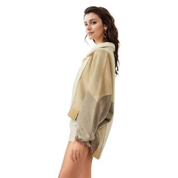 Buxitt Colorblock Sweatshirt for Women Oversized Style