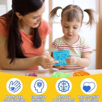 Squishy Toys Sensory Fidget Toys for Kids: 4 Pack Maze Sensory Toys for Autism - Sensory Fidget Toys with Filled Goo for Calming Down Classroom