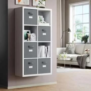 Royexe Fabric Storage Cubes - 8 Pack Heavy Duty Bins