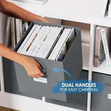 Royexe Fabric Storage Cubes - 8 Pack Heavy Duty Bins