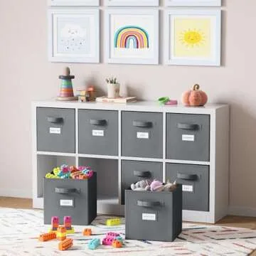 Royexe Fabric Storage Cubes - 8 Pack Heavy Duty Bins