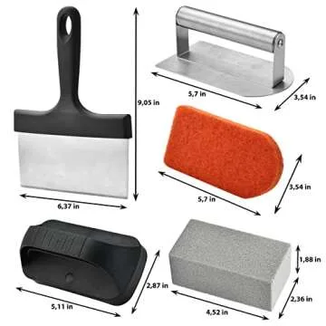 Griddle Cleaning Kit for Blackstone 15 Pieces - Heavy Duty Grill Cleaner Kit with Grill Stone, Gridd...