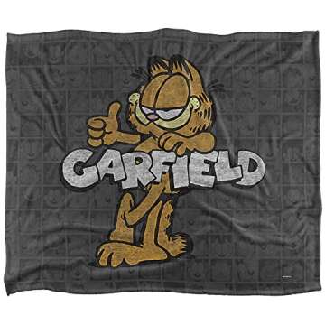 Garfield Retro Officially Licensed Silky Touch Super Soft Throw Blanket 50" x 60"