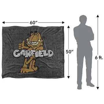 Garfield Retro Silky Touch Blanket - Super Soft & Cozy Throw