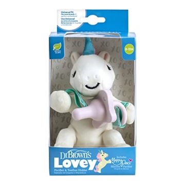 Dr. Brown's Baby Lovey Pacifier Holder Unicorn 0-6m