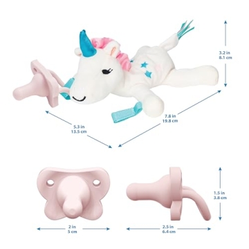 Dr. Brown's Baby Lovey Pacifier Holder Unicorn 0-6m