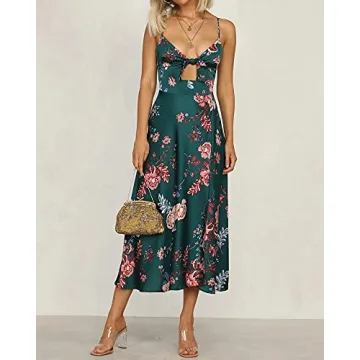 Fashionme Floral Slip Dress for Summer Weddings and Casual Events