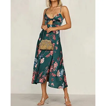 Fashionme Floral Slip Dress for Summer Weddings and Casual Events