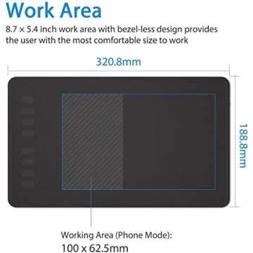 HUION H950P Drawing Tablet with Express Keys and Stylus