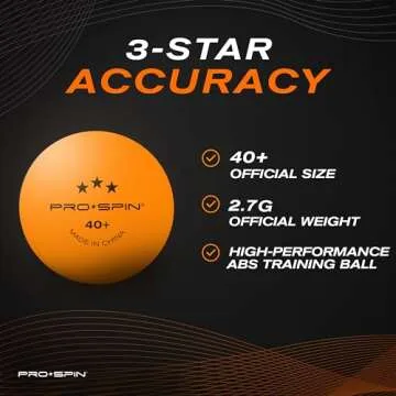 PRO SPIN 3-Star Ping Pong Balls - Pack of 60 Training Balls
