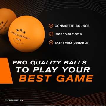 PRO SPIN 3-Star Ping Pong Balls - Pack of 60 Training Balls