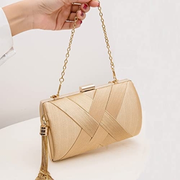 LETODE Elegant Tassel Pendant Evening Bag for Women