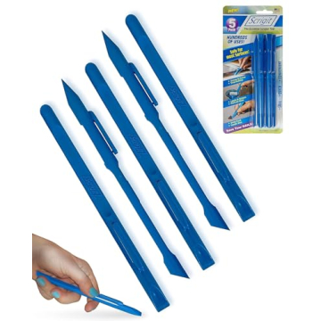 Scrigit Scraper No-Scratch Plastic Scraper Tool - 5 Pack for Easy Label & Sticker Removal