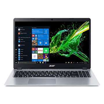 Acer Aspire 5 Slim Laptop, 15.6" Full HD IPS Display, AMD Ryzen 5 3500U, Vega 8 Graphics, 8GB DDR4, 256GB SSD, Backlit Keyboard, Windows 10 Home, A515-43-R5RE, Silver