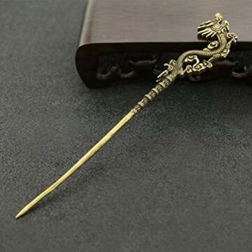 Metal Hair Stick Retro Vintage Dragon Hair Pins Copper Decorative Party Costume Hair Accessories for...