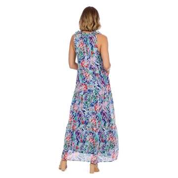 Mud Pie Women's Magnolia Maxi Dress in Elegant Blue