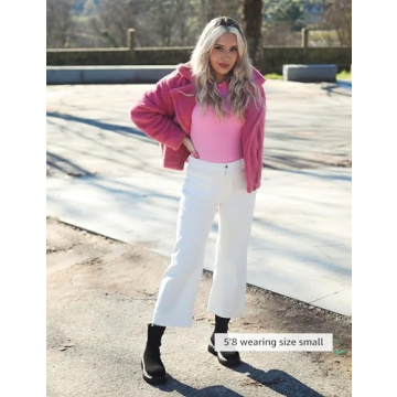 Luvamia Trendy High Waisted Wide Leg Flare Jeans for Women