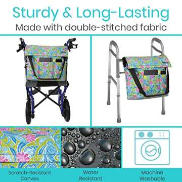 Vive Wheelchair Bag - Waterproof & Stylish Storage Solution