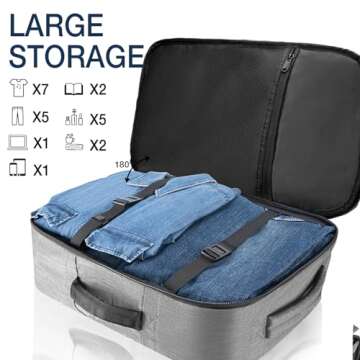 Dinictis 40L Travel Backpack Carry on Flight Approved, Backpack Suitcase for Travel, Personal Item Travel Bag fits 17 inch Laptop- Grey