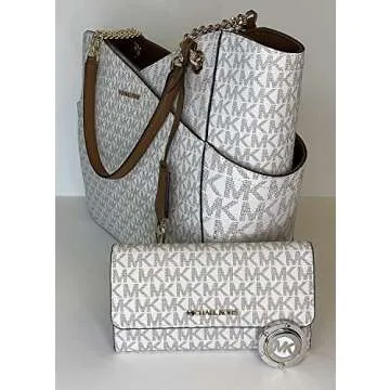 Michael Kors Jet Set Tote & Wallet Set for Chic Women