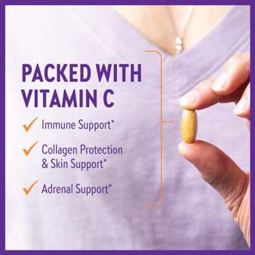 New Chapter Fermented Activated C Complex, Rich in Vitamin C for Immune Health, Collagen Protection + Adrenal Support, Made with Organic Herbs, Non-GMO, 180 Count