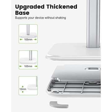 apiker Cell Phone Stand Holder for Desk,Compatible with All Smart Phone, White