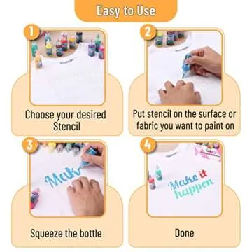 Mr. Pen- 3D Fabric Paint Set, 12 Colors, 0.67 oz, 3D Paint for Fabric, Paint for Fabric, 3D Paint for Clothing, T-Shirt Paint, Fabric Paint for Clothes