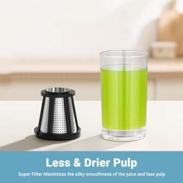 Masticating Juicer Attachment for All Model KitchenAid Stand Mixer, AAOBOSI Cold Press Juicer Attachment w/Clean Brush, as Kitchen Aid Slow Juicer Attachment and Accessories (Black)