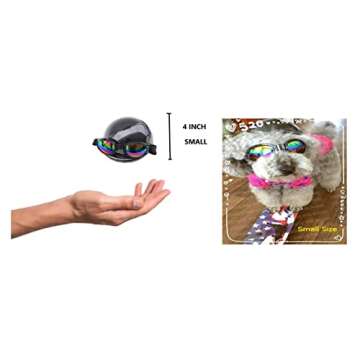 Trendy Bike Dog Hat with Protective Goggles for Summer Fun