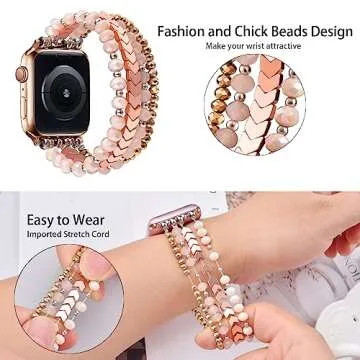 MOFREE Stylish Beaded Apple Watch Band for Women