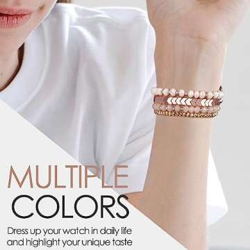 MOFREE Stylish Beaded Apple Watch Band for Women