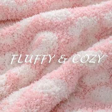 bearberry Fuzzy Leopard Knitted Throw Blanket Soft Cozy Warm Microfiber Blanket for Couch Sofa Bed Travel (Pink/Cream, 50"x60")