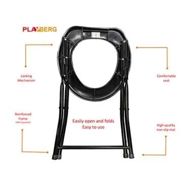 Folding Portable Toilet Seat for Outdoor Comfort