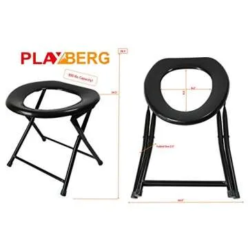 Folding Portable Toilet Seat for Outdoor Comfort