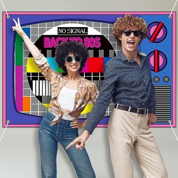 Back to The 80s Party Banner - Vibrant Photo Backdrop