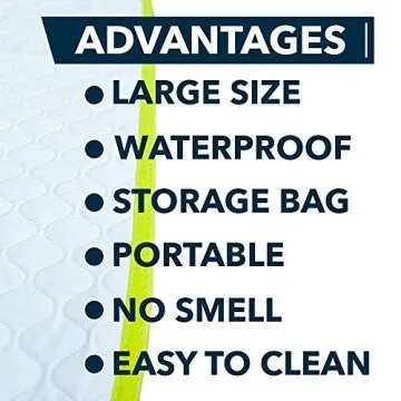Portable Changing Pad - Waterproof Baby Changing Mat - Large Size 25.5”x31.5”- Foldable Wipeable Diaper Changing Pad - Change Diaper in Any Places On The Go for Boys & Girls - Storage Bag