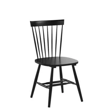 Sauder New Grange Spindle Back Chairs, Wood, Black finish