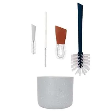 Boon Mod Replacement Baby Bottle Brushes - Includes Bottle Cleaner Brush, Straw Cleaner Brush, Nipple Brush and Detail Brush for Baby Bottles - Newborn Essentials - 4 Count