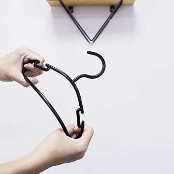 GoodtoU Baby Hangers Black Plastic 100 Pack for Kids