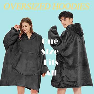 Oversized Soft Sherpa Wearable Blanket Sweatshirt