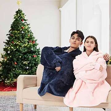 Oversized Soft Sherpa Wearable Blanket Sweatshirt