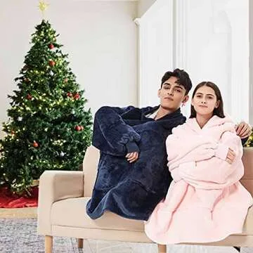 Oversized Soft Sherpa Wearable Blanket Sweatshirt