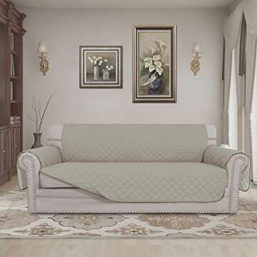 Easy-Going Reversible Oversized Couch Cover for 3 Cushion Couch Sofa Cover for Dogs Water Resistant ...