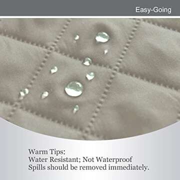 Easy-Going Reversible Oversized Couch Cover for 3 Cushion Couch Sofa Cover for Dogs Water Resistant Furniture Protector Cover with Foam Sticks for Pet (Oversized Sofa, Beige/Beige)