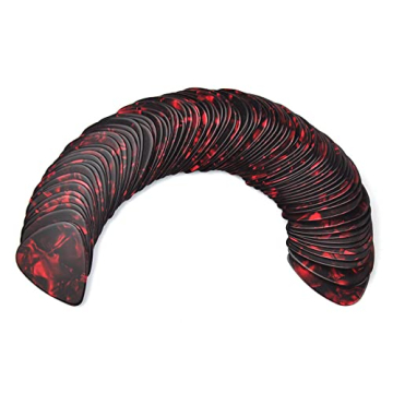 Quality Red Pearl Guitar Picks - 24 Pack of 0.46 mm