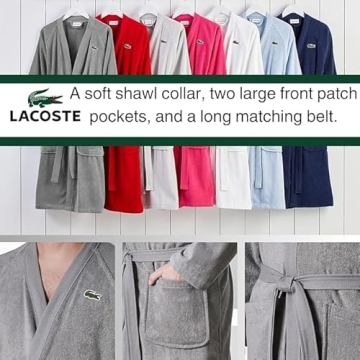 Lacoste Classic Pique Cotton Bath Robe for Men & Women