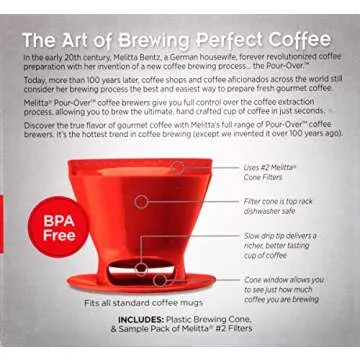 Melitta 64008 Red Ready Joe Filter Cone for Coffee Lovers
