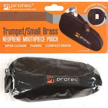 Protec Trumpet/Small Brass Single Neoprene Mouthpiece Pouch - Black