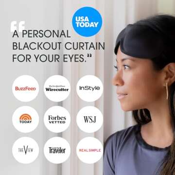 Nidra Sleep Mask for Men Women, Purple 3D Blackout Sleeping Mask, Contoured Mask for Lash Extensions, Side Sleepers Eye Cover, Zero Eye Pressure, Travel Eye Shades, Night Blindfolded for Deep Sleep